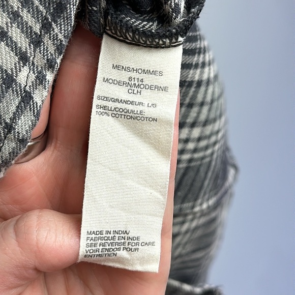 NWT Woolrich Miners Wash Cotton Flannel Plaid Shirt Sz Large Button Down Modern - Picture 14 of 15